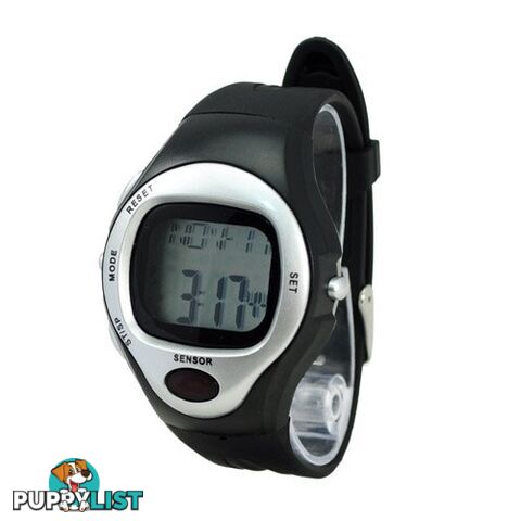 Exercise Pulse Heart Rate Monitor Calorie Counter Sports Watch Silver