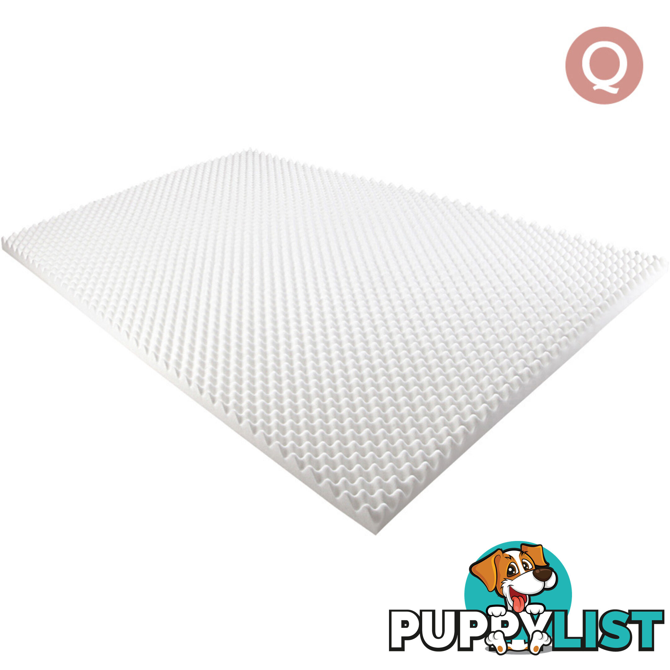 Deluxe Egg Crate Mattress Topper 5 cm Underlay Protector Queen