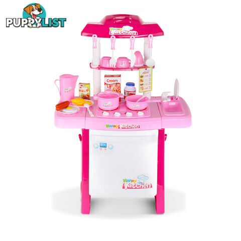 Kids Play Set Little Chef Kitchen 25 Piece - Pink