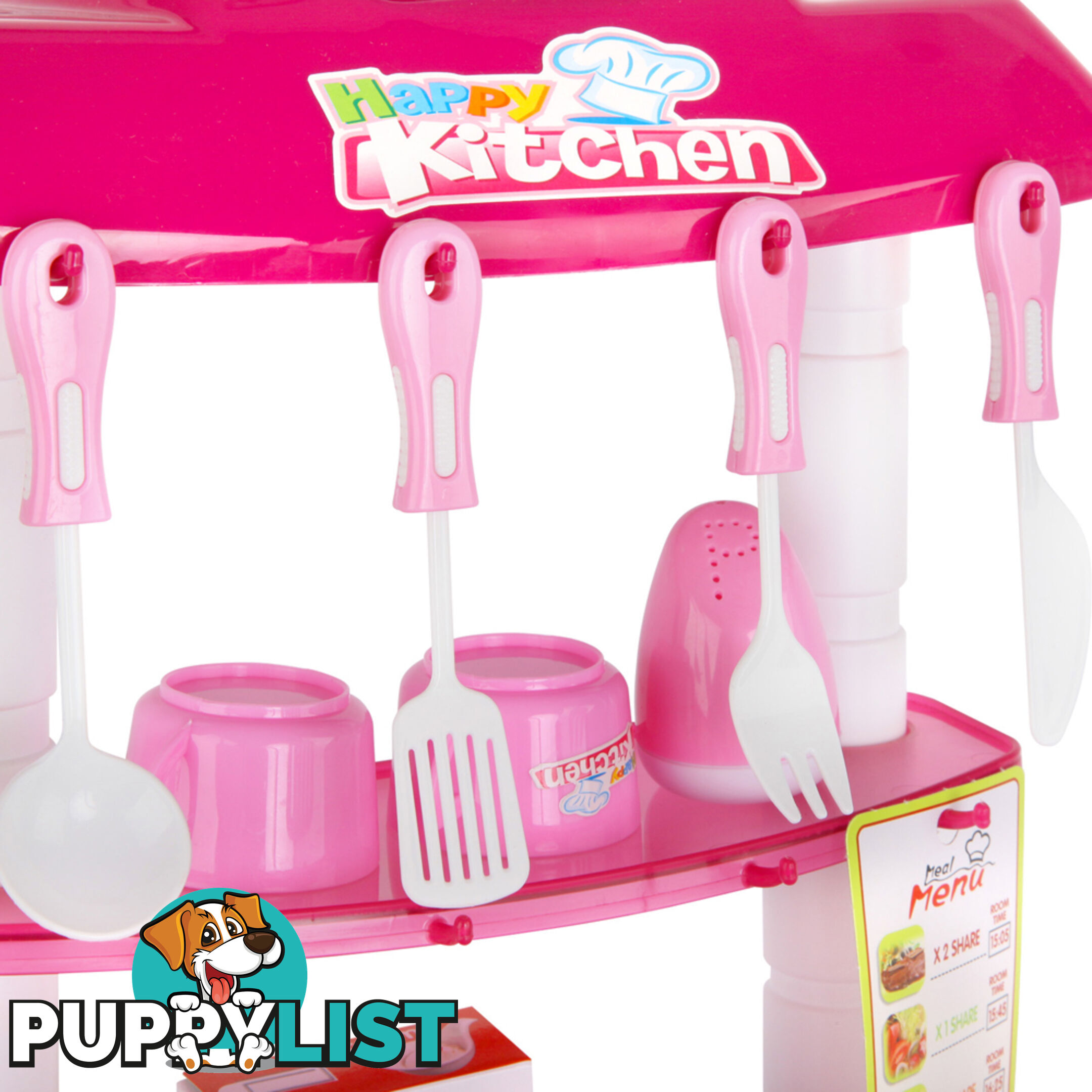 Kids Play Set Little Chef Kitchen 25 Piece - Pink