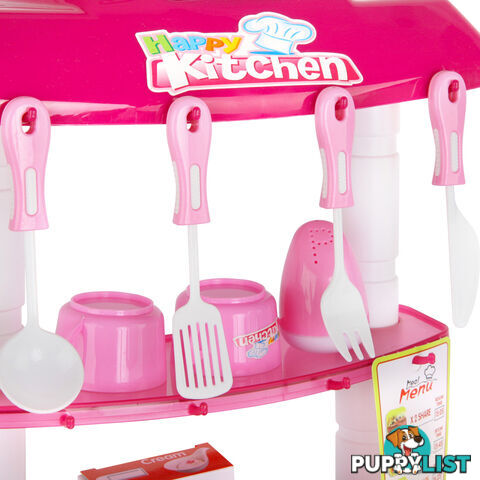 Kids Play Set Little Chef Kitchen 25 Piece - Pink