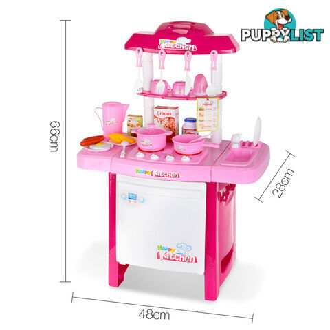 Kids Play Set Little Chef Kitchen 25 Piece - Pink