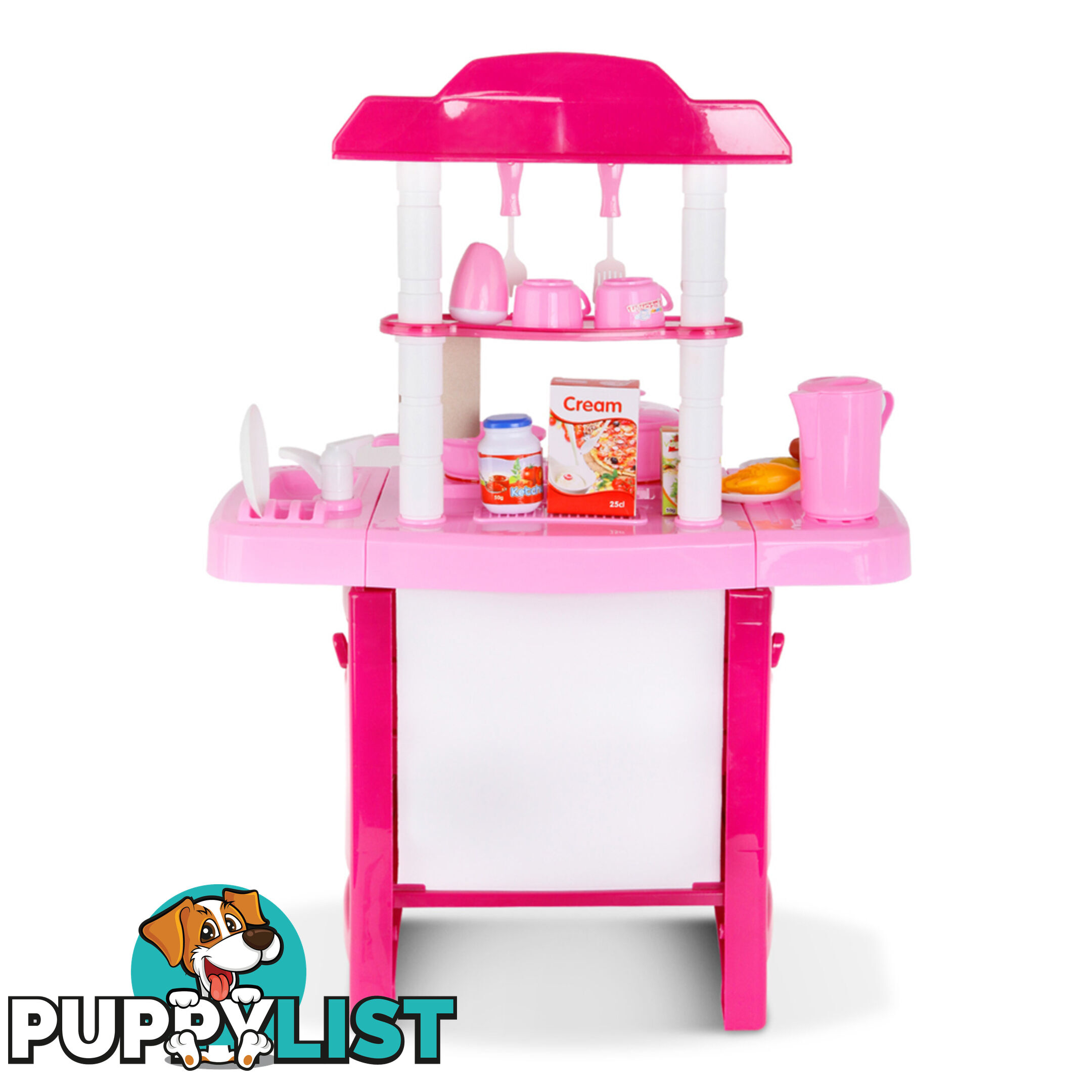 Kids Play Set Little Chef Kitchen 25 Piece - Pink