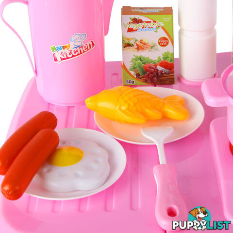 Kids Play Set Little Chef Kitchen 25 Piece - Pink