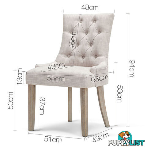 French Provincial Dining Chair - Beige