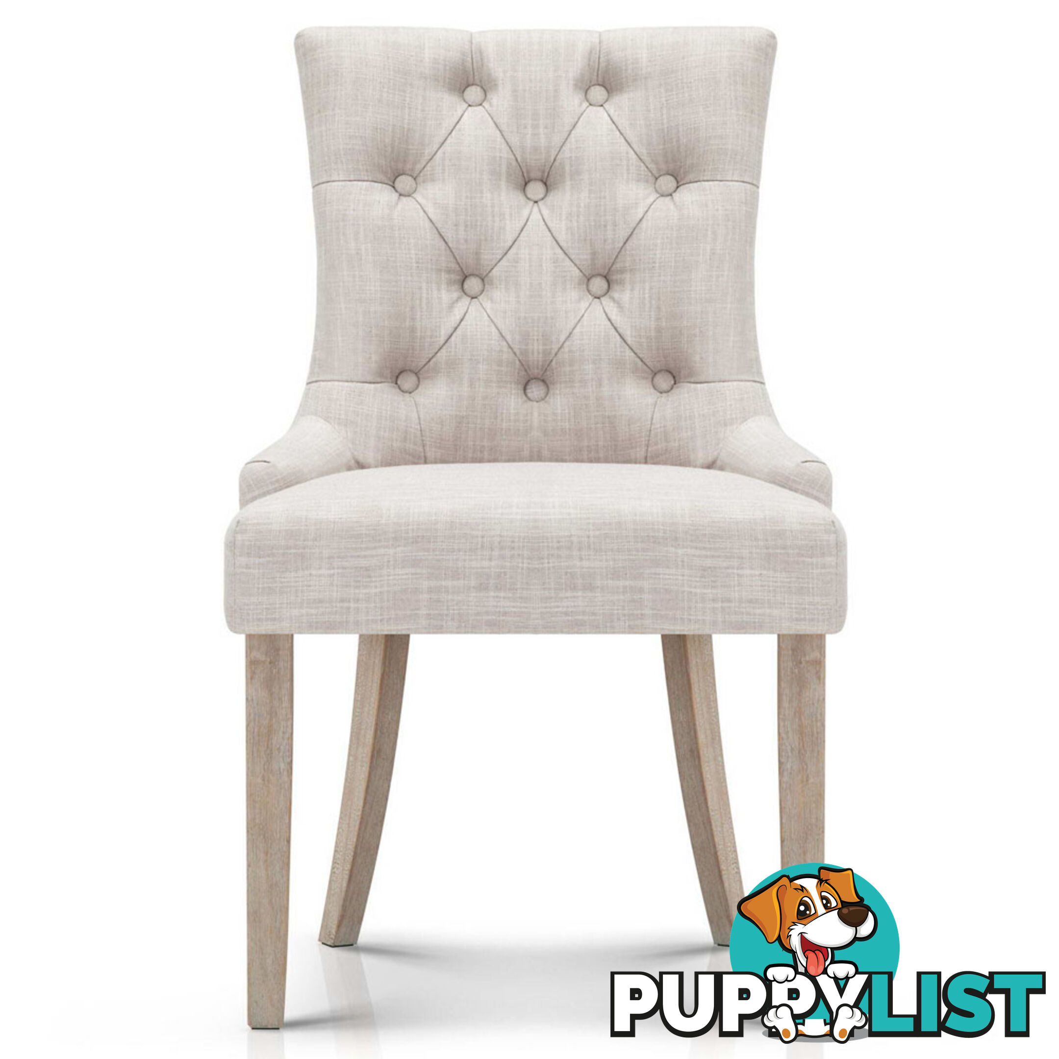 French Provincial Dining Chair - Beige