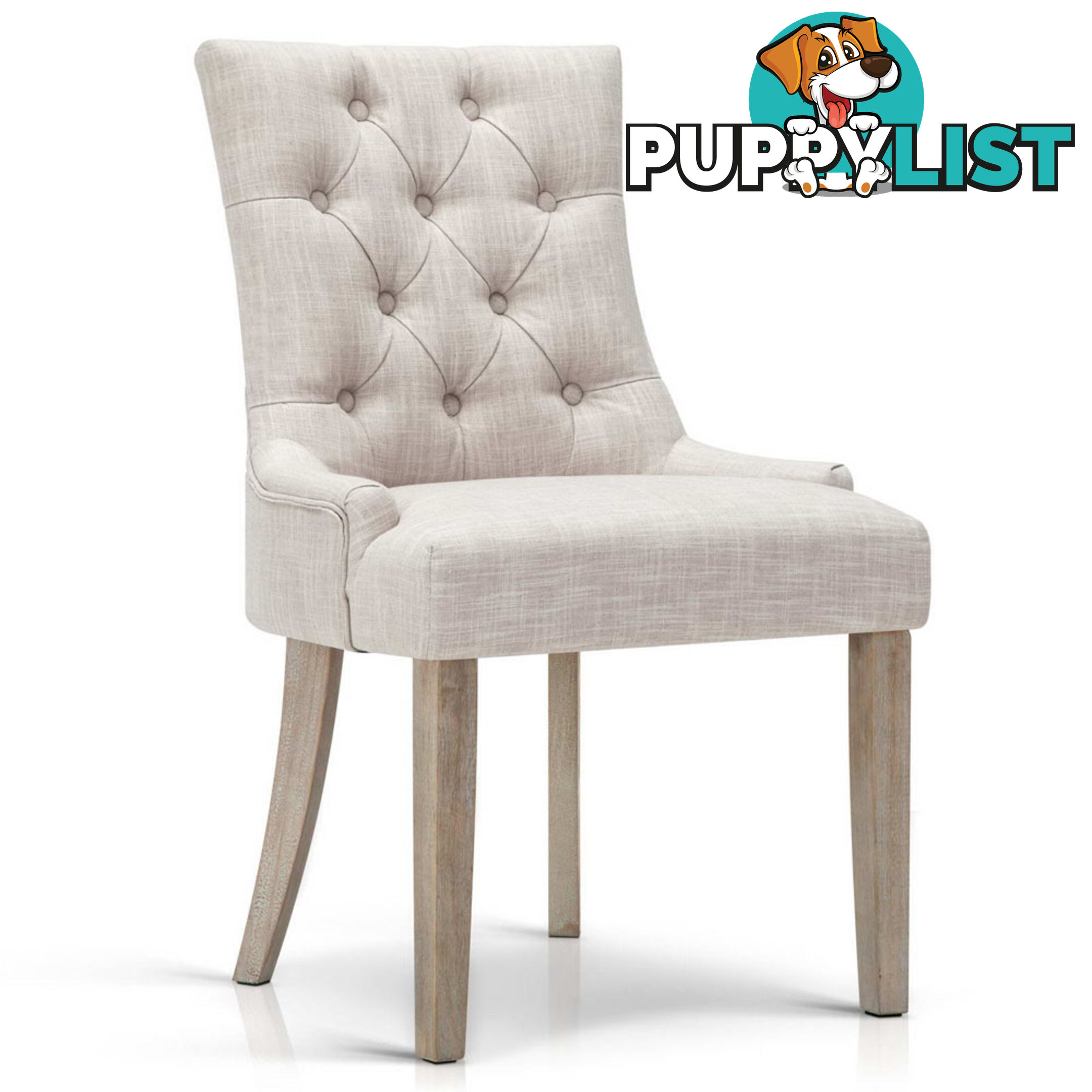 French Provincial Dining Chair - Beige