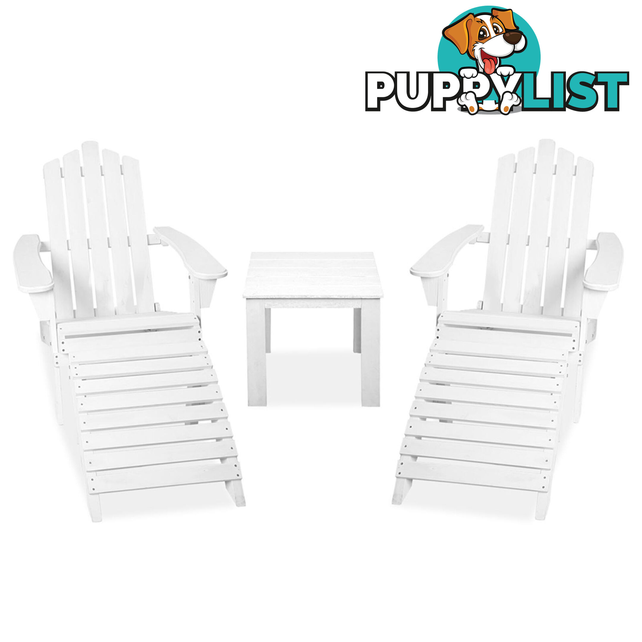 Adirondack Chairs & Side Table  5 Piece Set