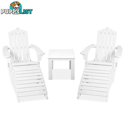 Adirondack Chairs & Side Table  5 Piece Set