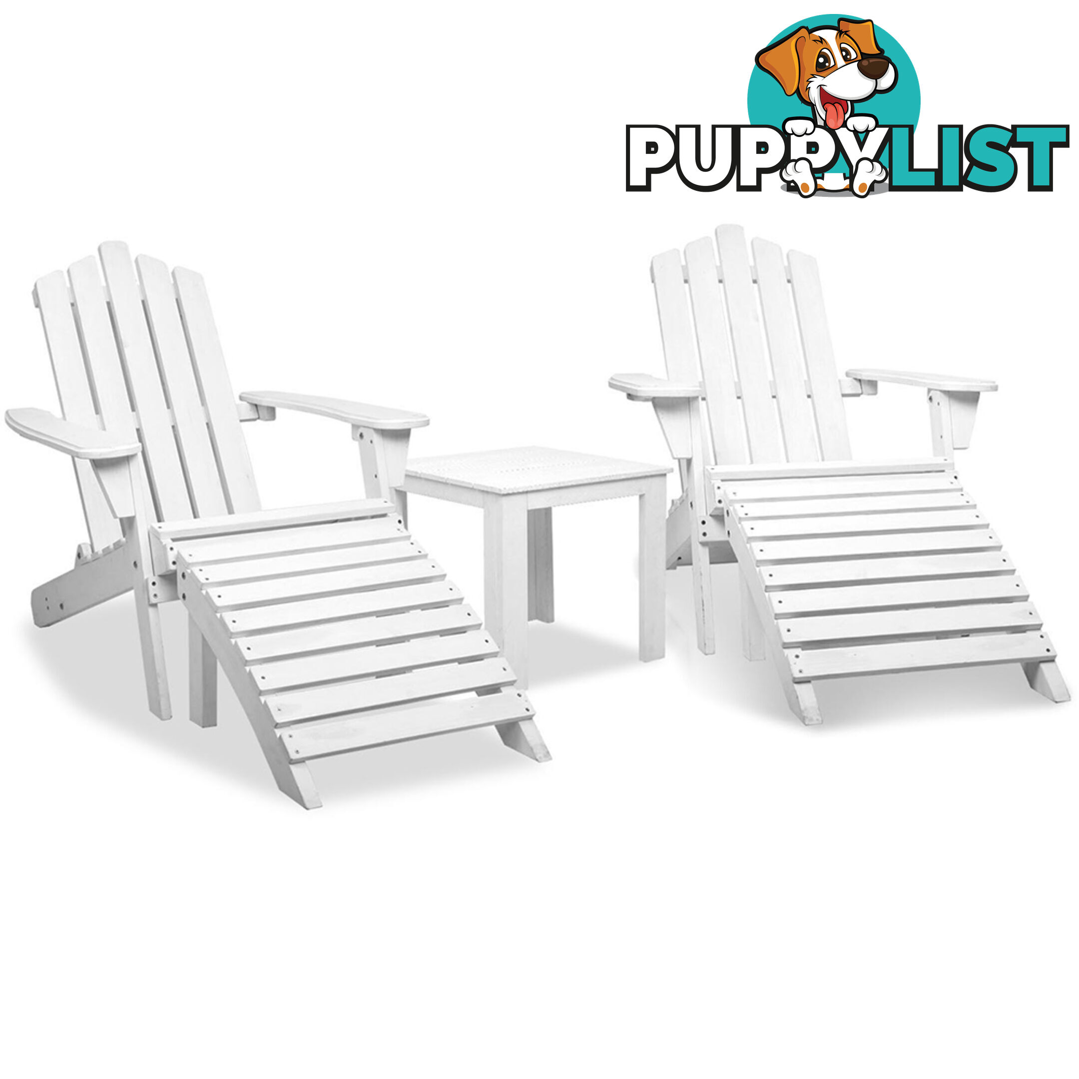 Adirondack Chairs & Side Table  5 Piece Set