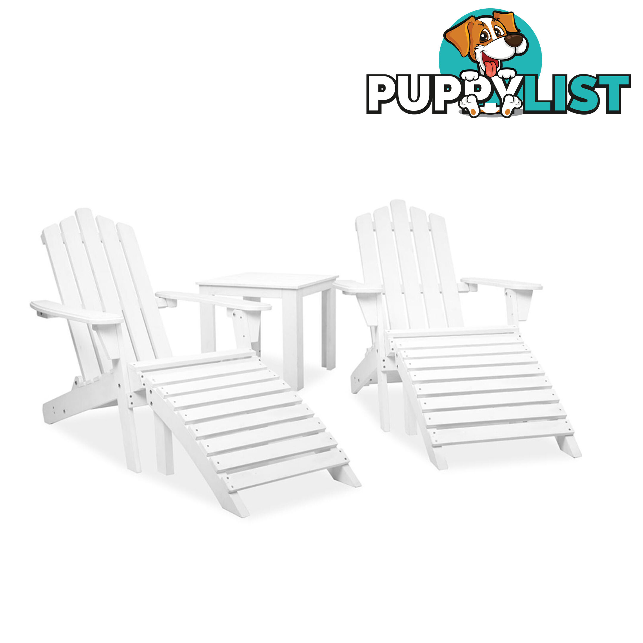 Adirondack Chairs & Side Table  5 Piece Set