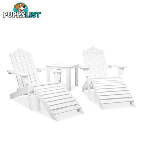 Adirondack Chairs & Side Table  5 Piece Set