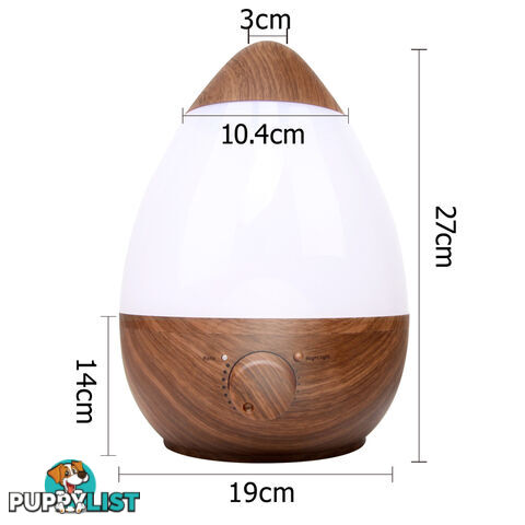 Ultrasonic Cool Mist Air Humidifier 2.3L Dark Wood