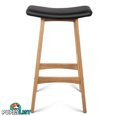 Set of 2 High Seat Barstools Black