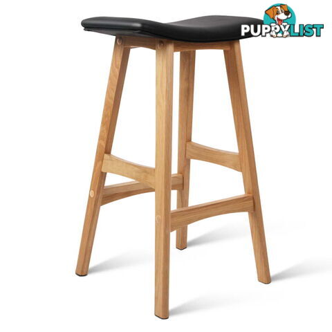 Set of 2 High Seat Barstools Black