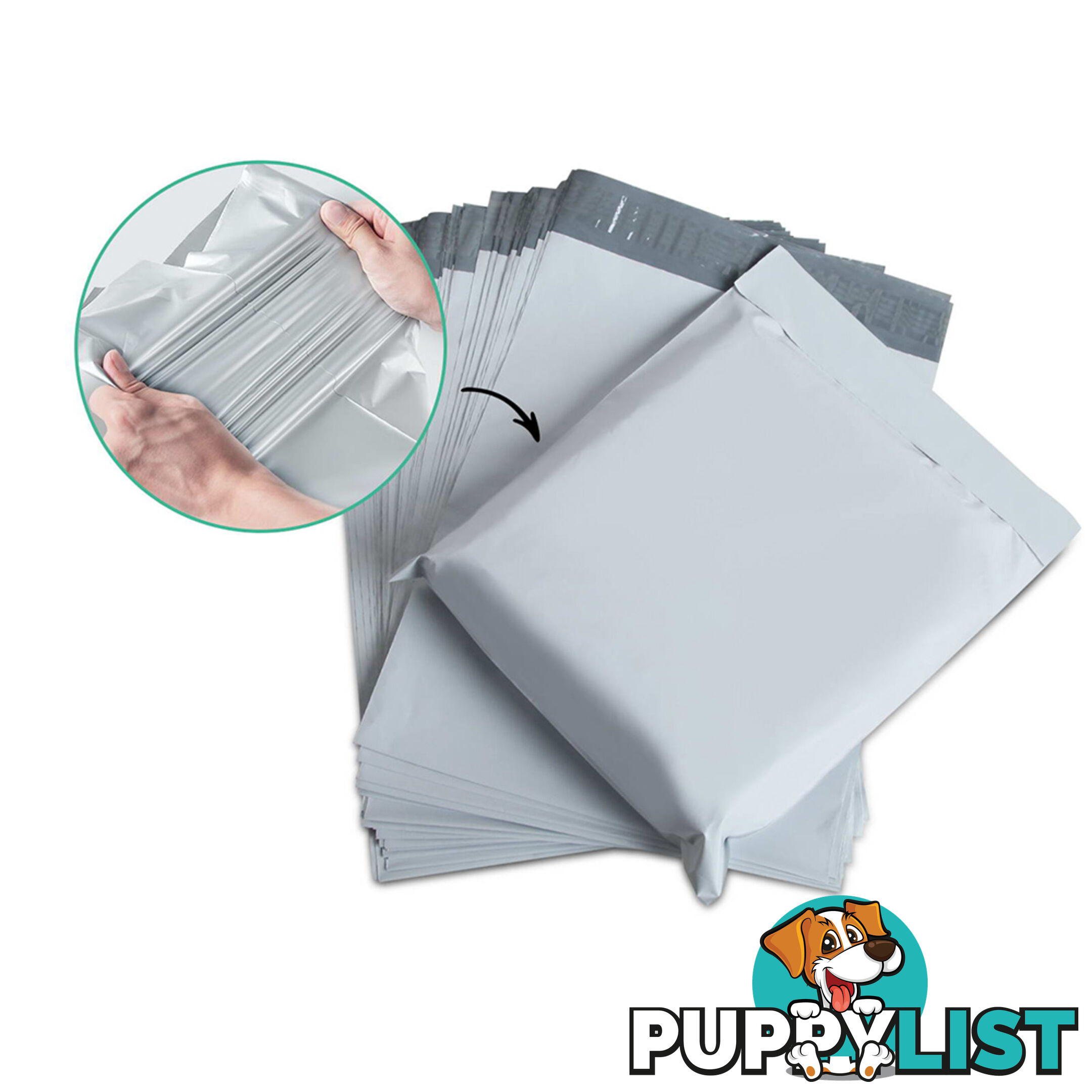 Set of 100 Poly Mailer Bags - 225 x 330mm