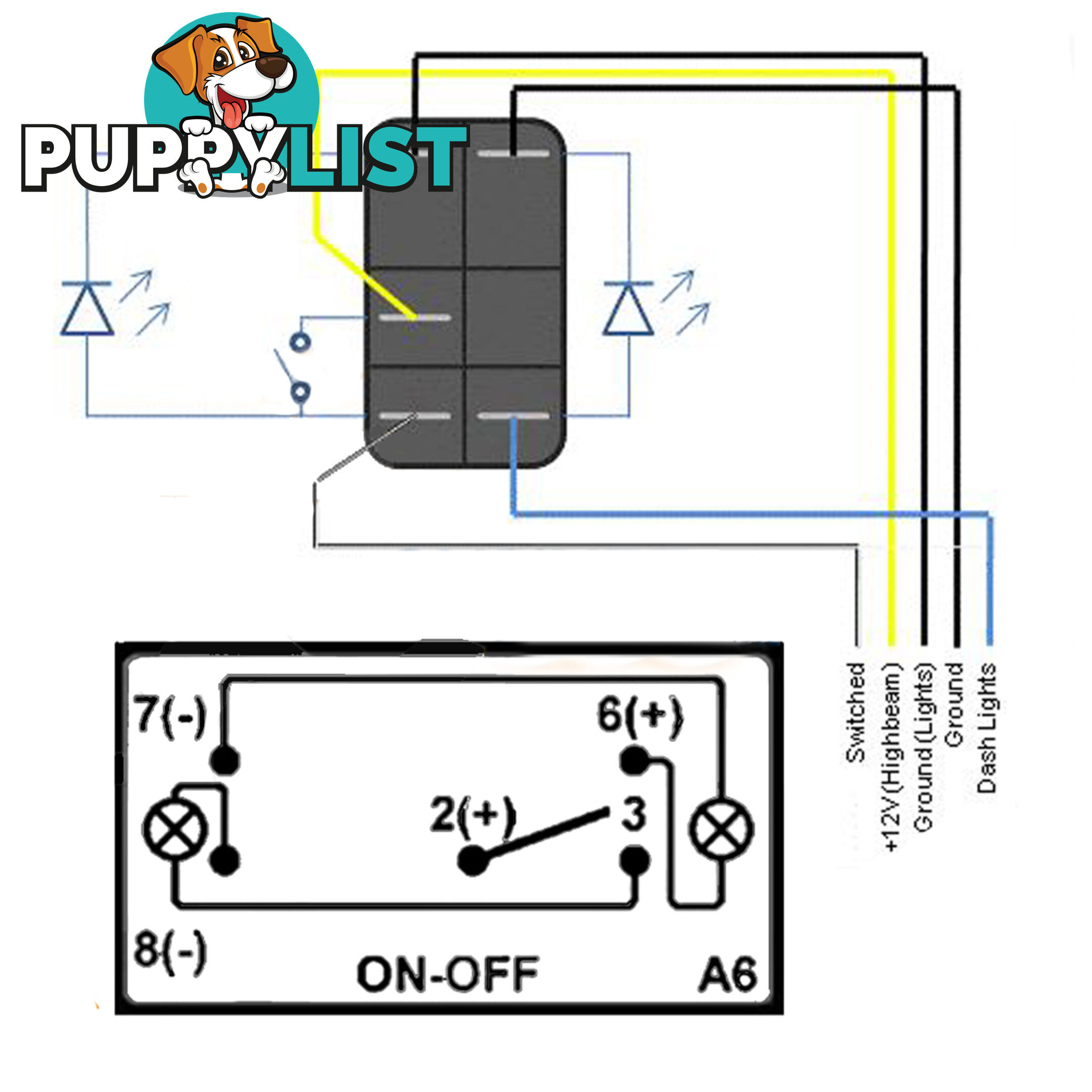 SPOT LIGHT CARLING ROCKER SWITCH LASER ETCHED WORK LIGHT BAR 4WD UTE HID 12V 24V