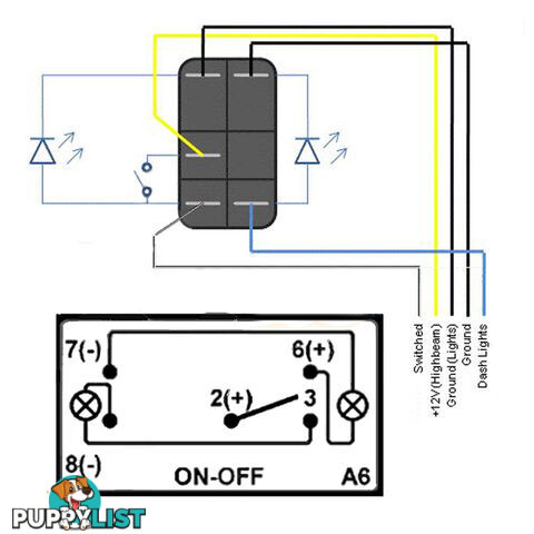 SPOT LIGHT CARLING ROCKER SWITCH LASER ETCHED WORK LIGHT BAR 4WD UTE HID 12V 24V