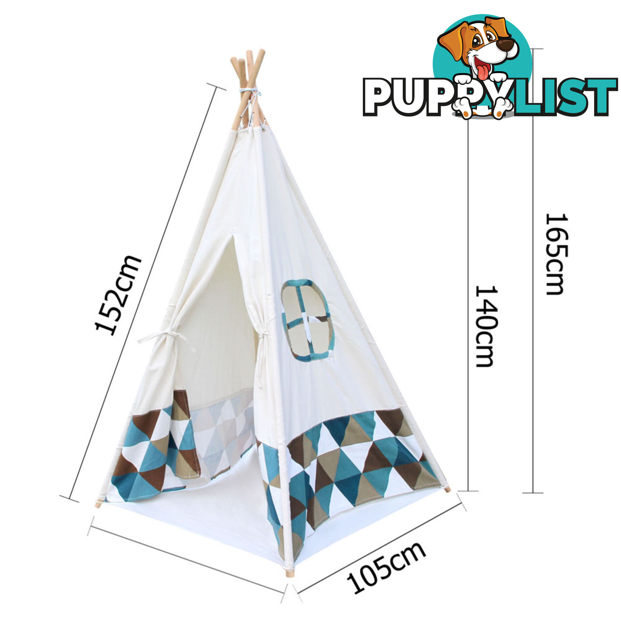 4 Poles Teepee Tent w/ Storage Bag