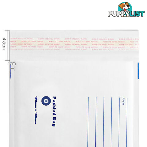 Set of 100 Bubble Padded Mailer Bag - 120mm x 180mm