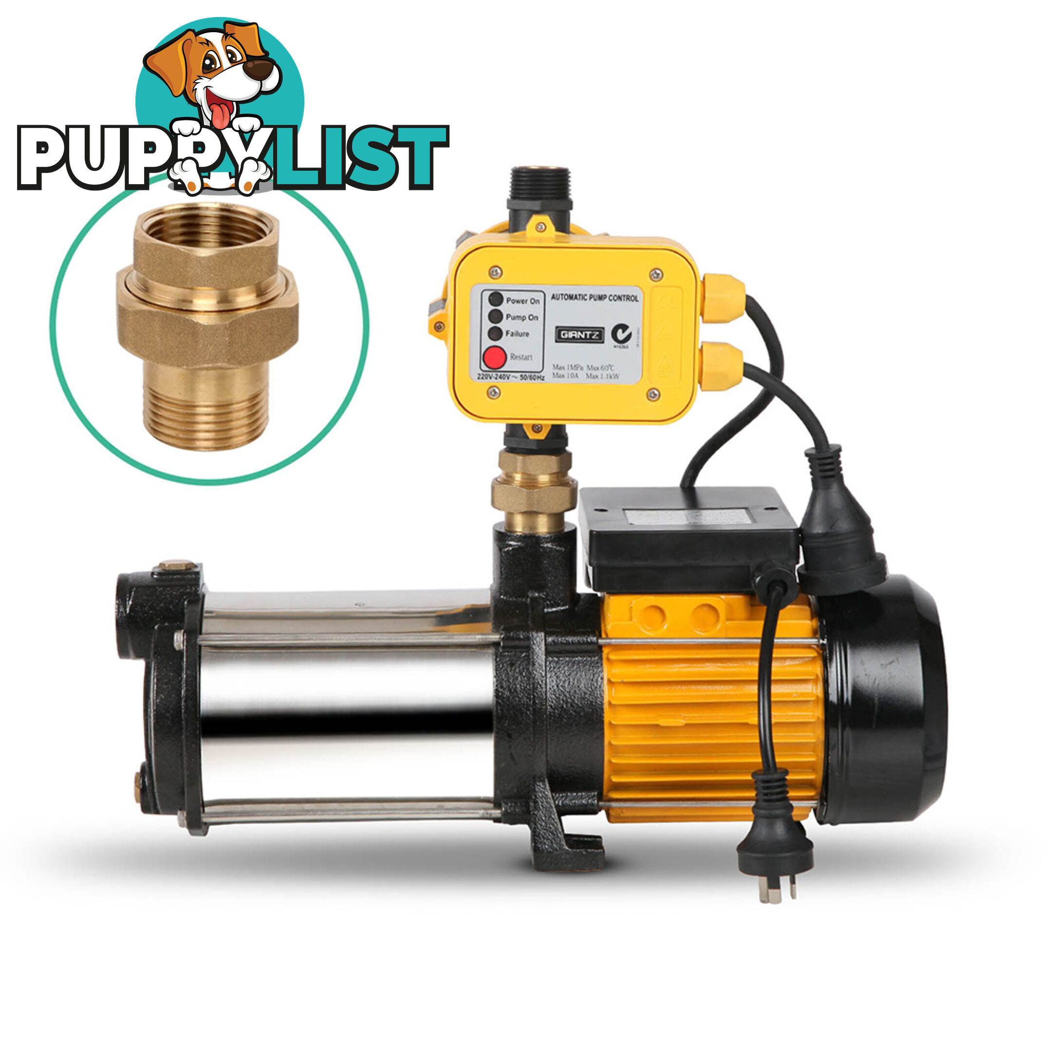 Weatherproof  2500W  9000L/H Flow Rate Pressure Pump