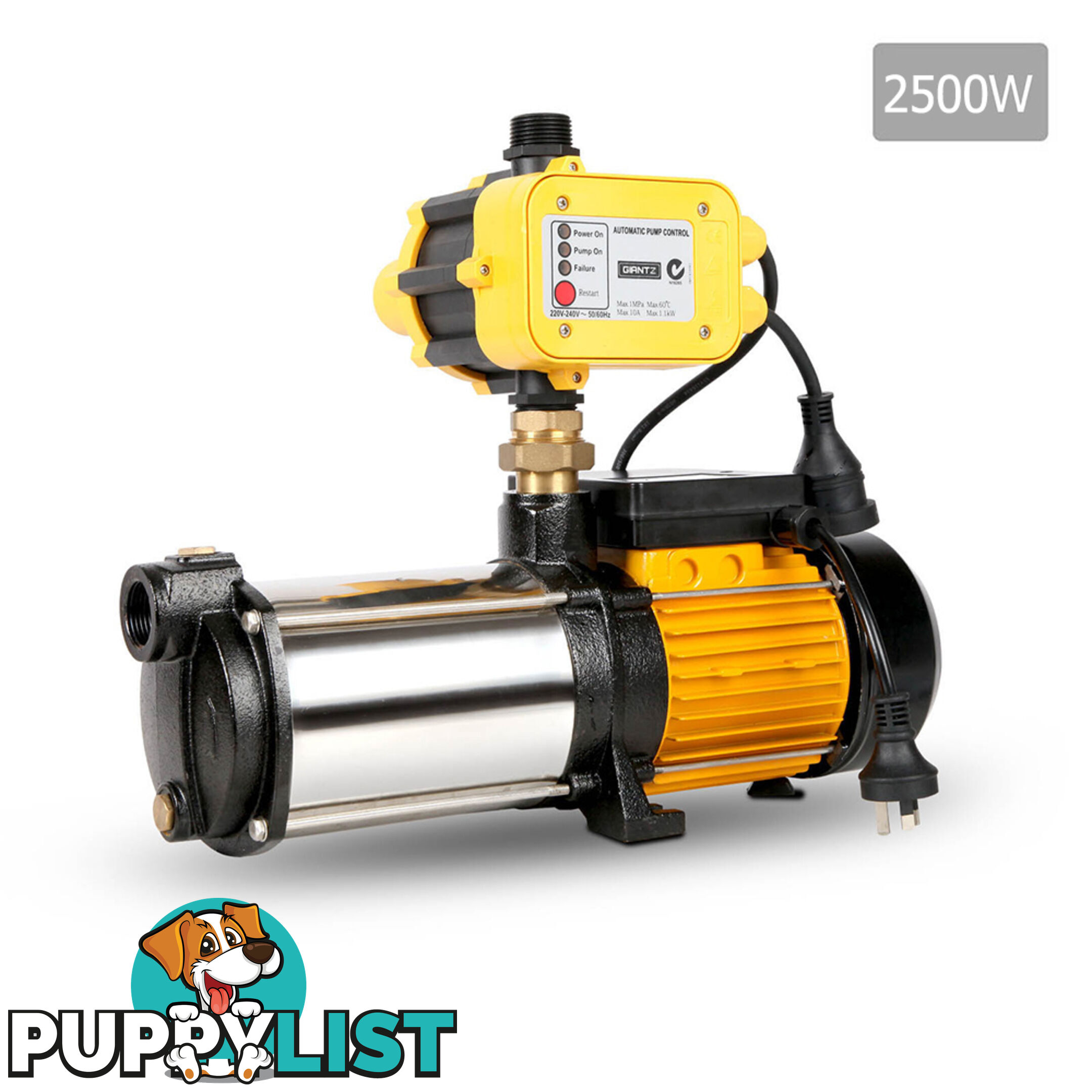 Weatherproof  2500W  9000L/H Flow Rate Pressure Pump