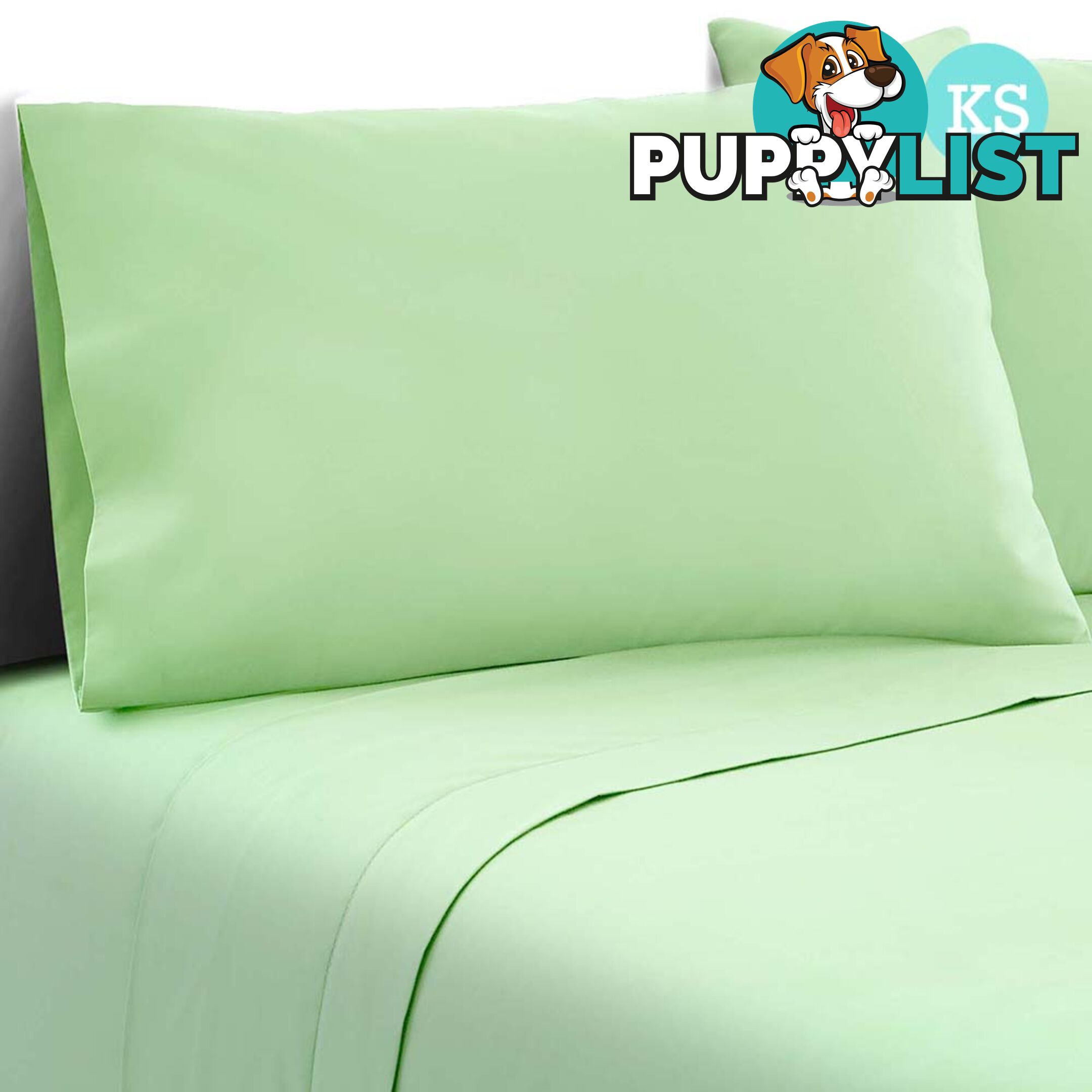 3 Piece Microfibre Sheet Set King Single _ Green