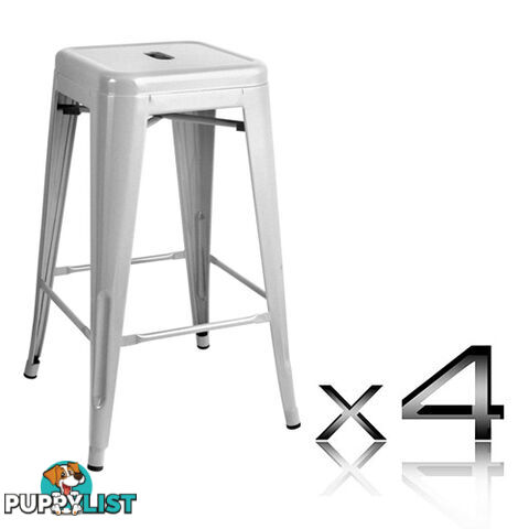 Set of 4 Replica Tolix Kitchen Bar Stool 66cm Metal