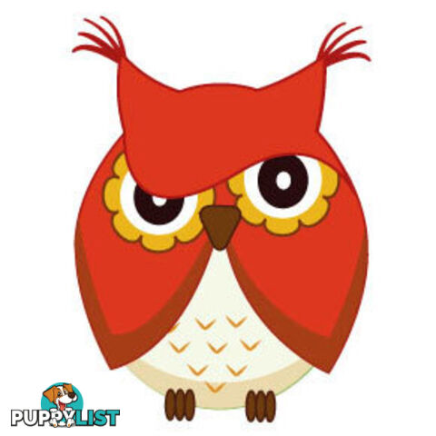 10 X Cute red owl Wall Sticker - Totally Movable