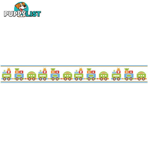 Train Wall Border Stickers - Totally Movable and Reusable