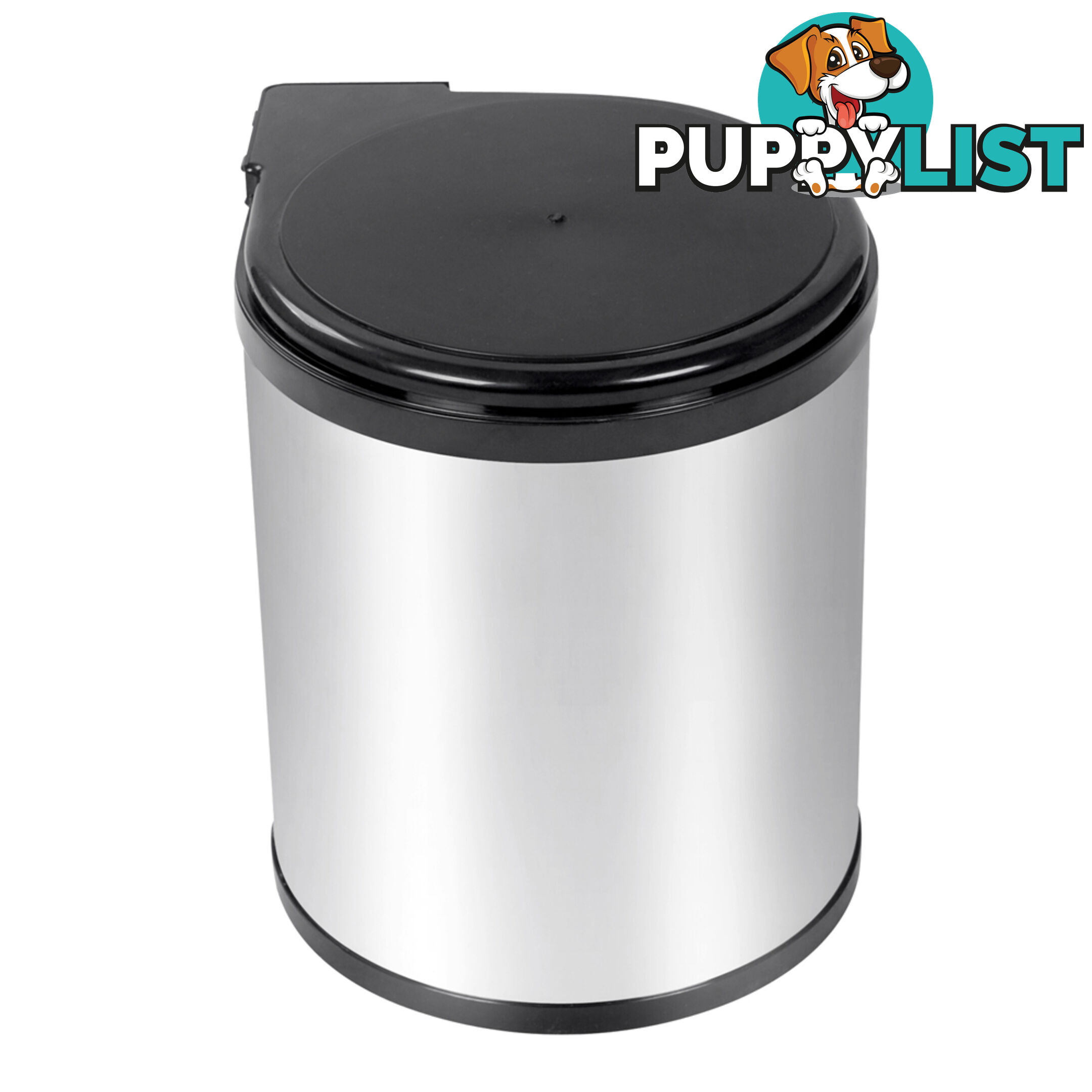 Auto Swing Out Lid Stainless Steel Bin 14L