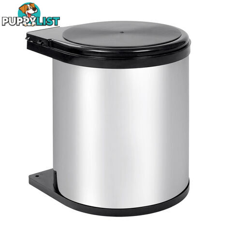 Auto Swing Out Lid Stainless Steel Bin 14L