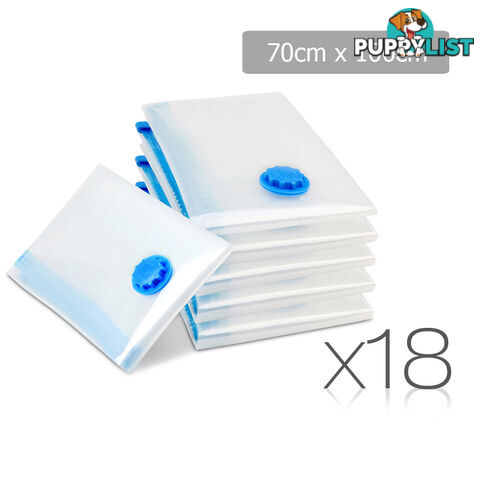 Set of 18 Vacuum Storage Bags 70 x 100cm