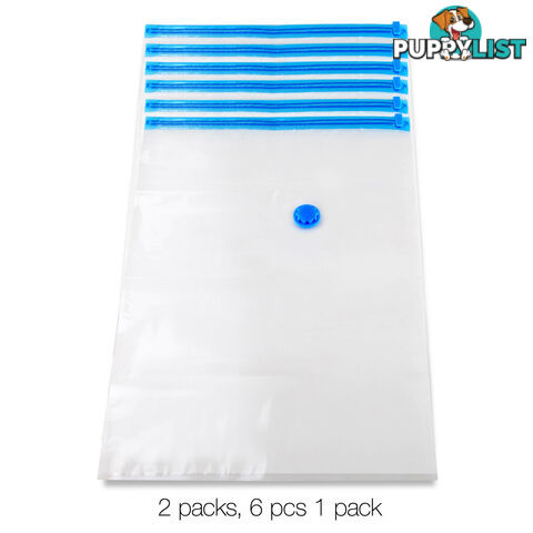 Set of 12 Vacuum Storage Bags 80 x 120cm