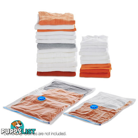 Set of 12 Vacuum Storage Bags 80 x 120cm