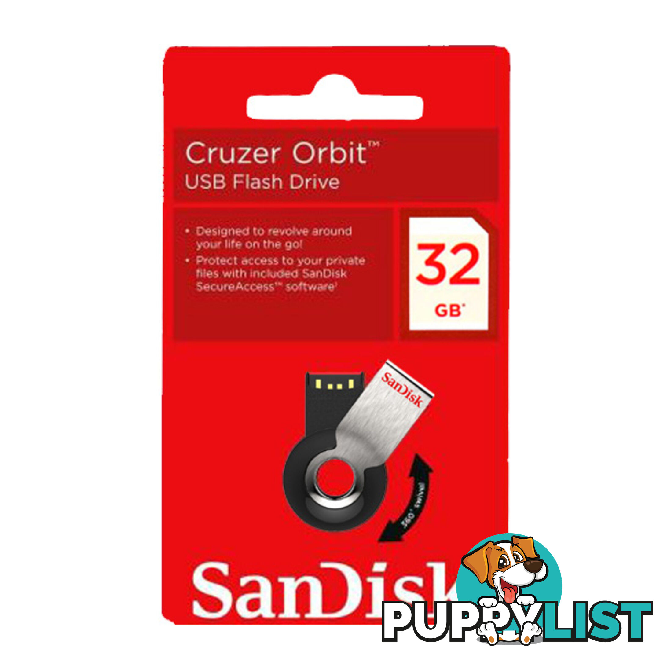 SanDisk Cruzer Orbit CZ58 32GB USB Flash Drive