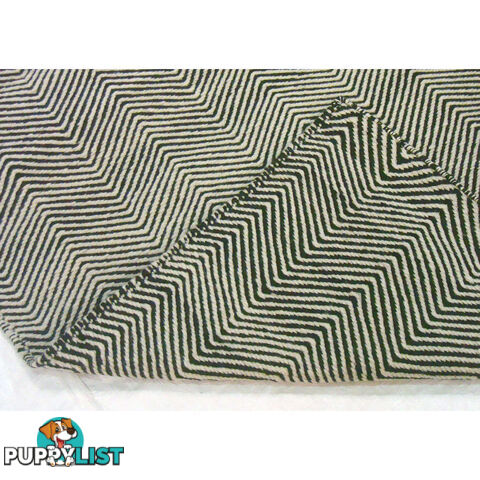 Wave durry Rug Black & White 160x230cm