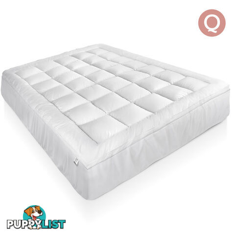 Duck Feather & Down Pillowtop Matress Topper - Queen