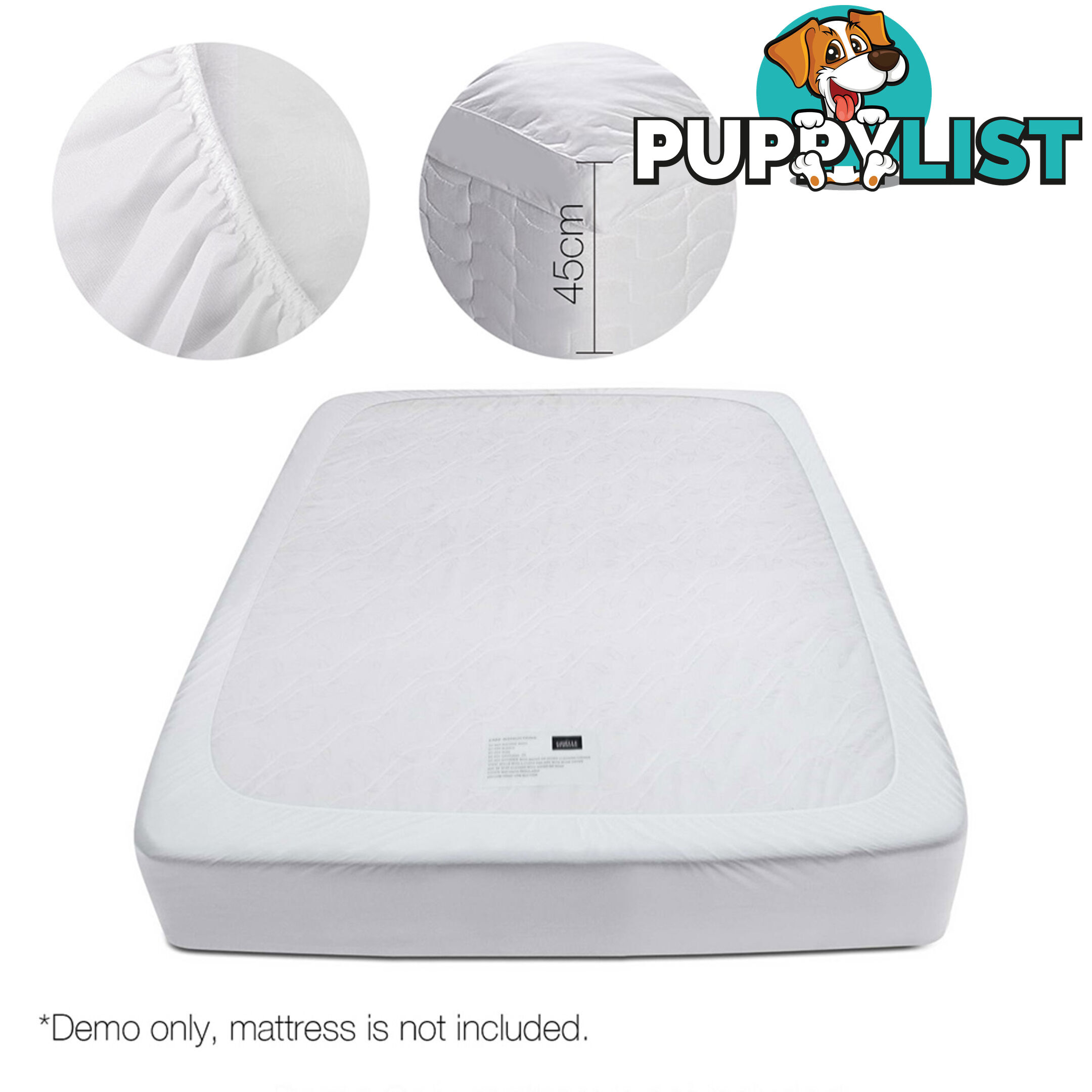 Duck Feather & Down Pillowtop Matress Topper - Queen