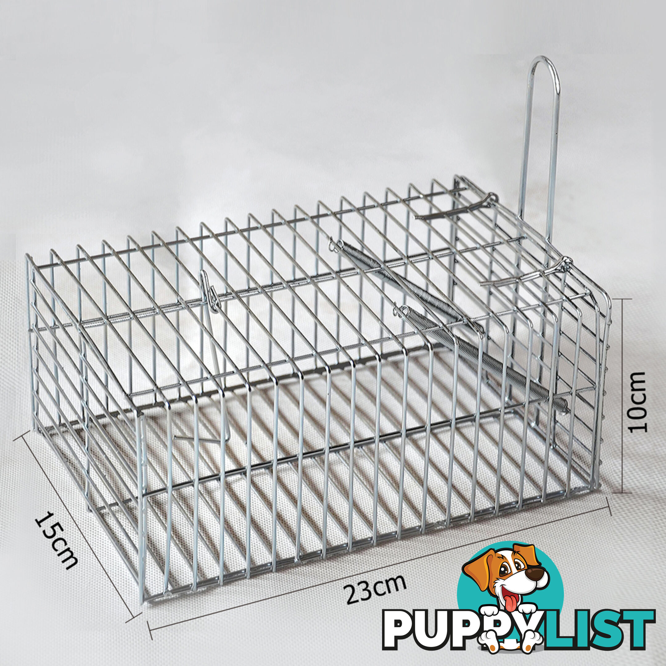 Set of 4 Humane Animal Trap Cage 23 x 15 x 10cm Silver