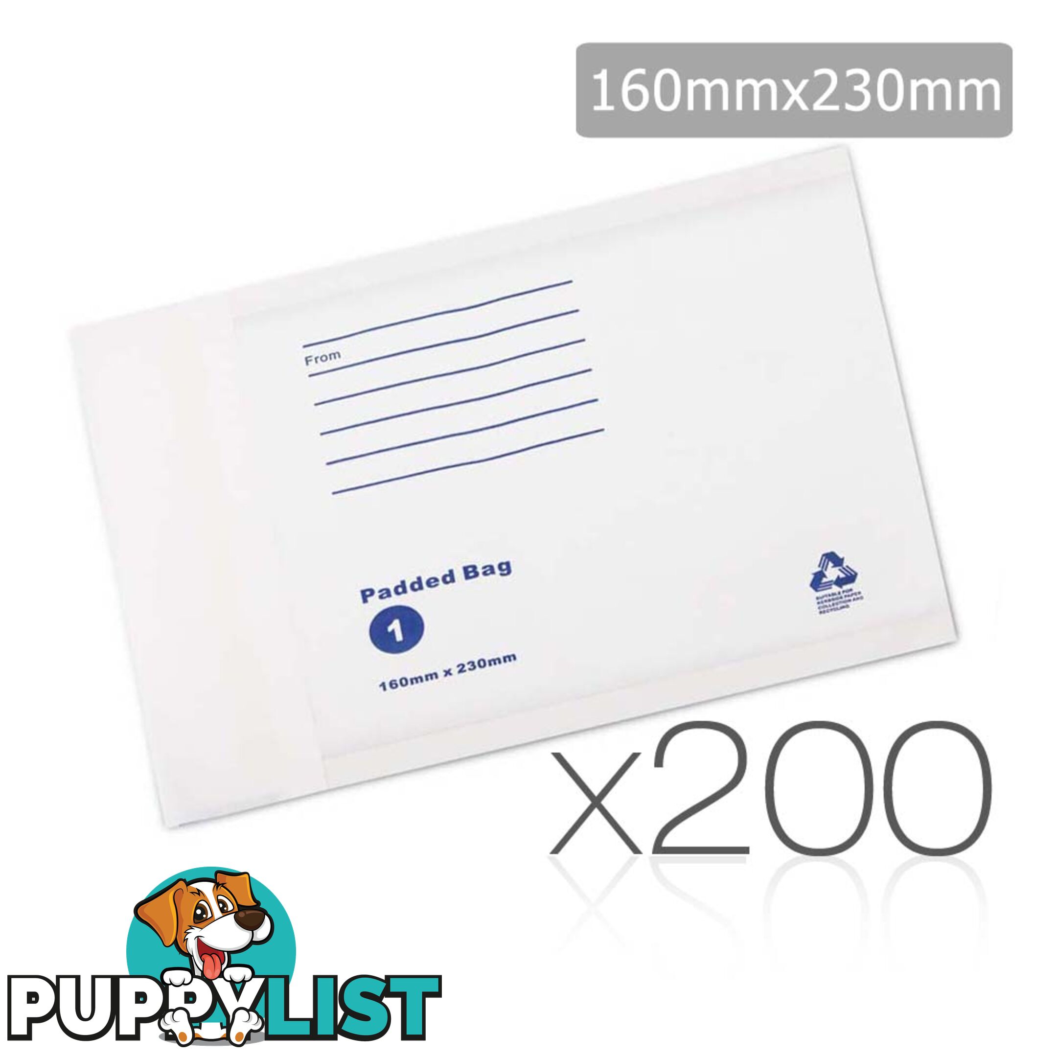 Bubble Padded Mail Envelopes 200pcs 160mm x 230mm