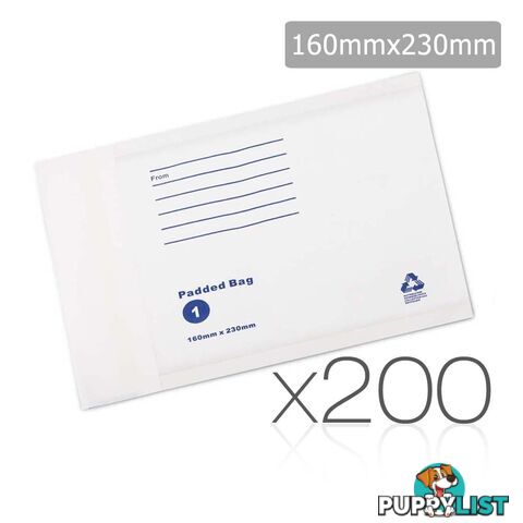 Bubble Padded Mail Envelopes 200pcs 160mm x 230mm