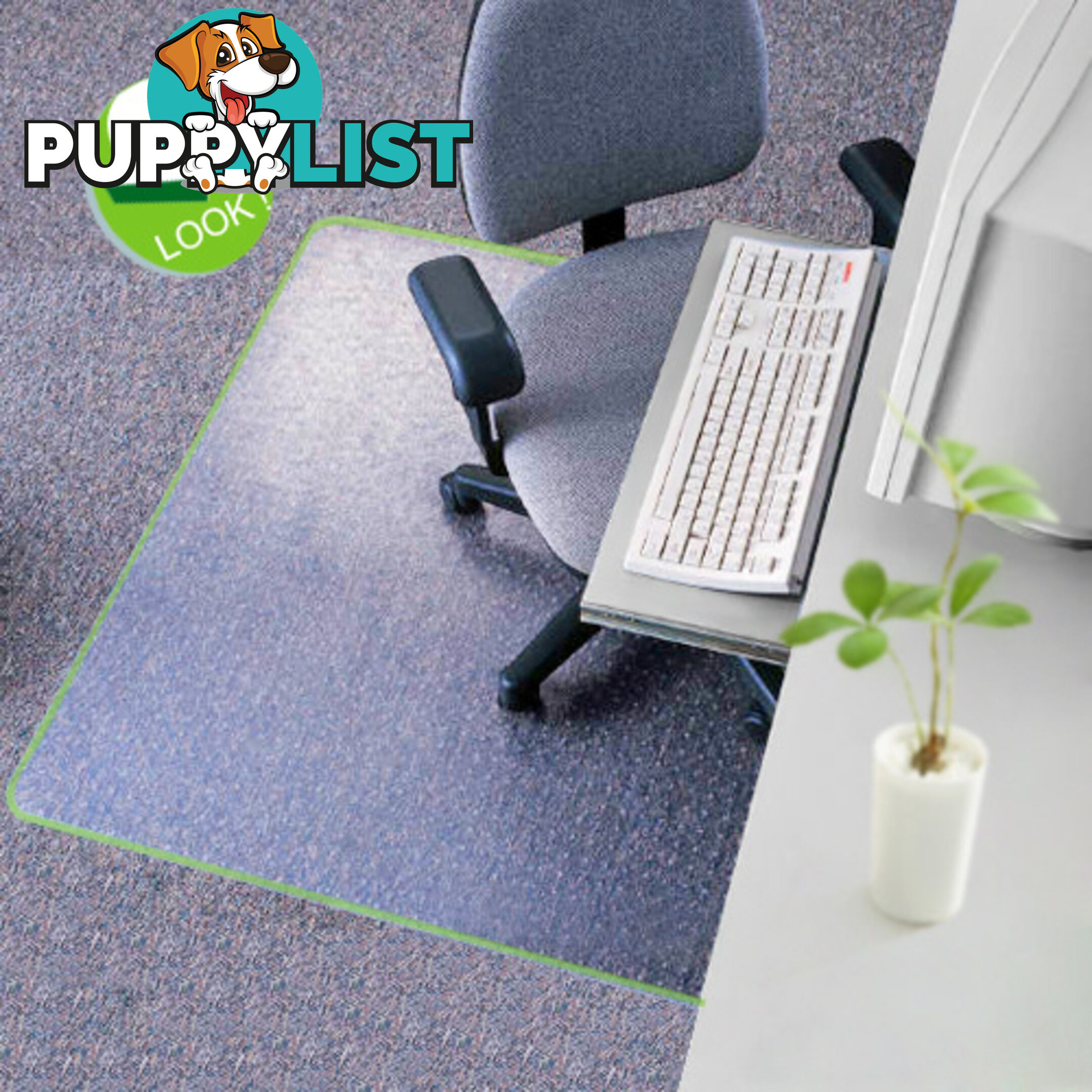 Carpet Floor Office Chair Mat Vinyl 1200 x 900mm