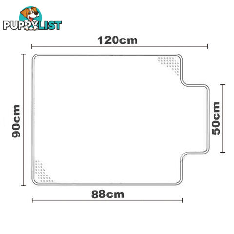 Carpet Floor Office Chair Mat Vinyl 1200 x 900mm