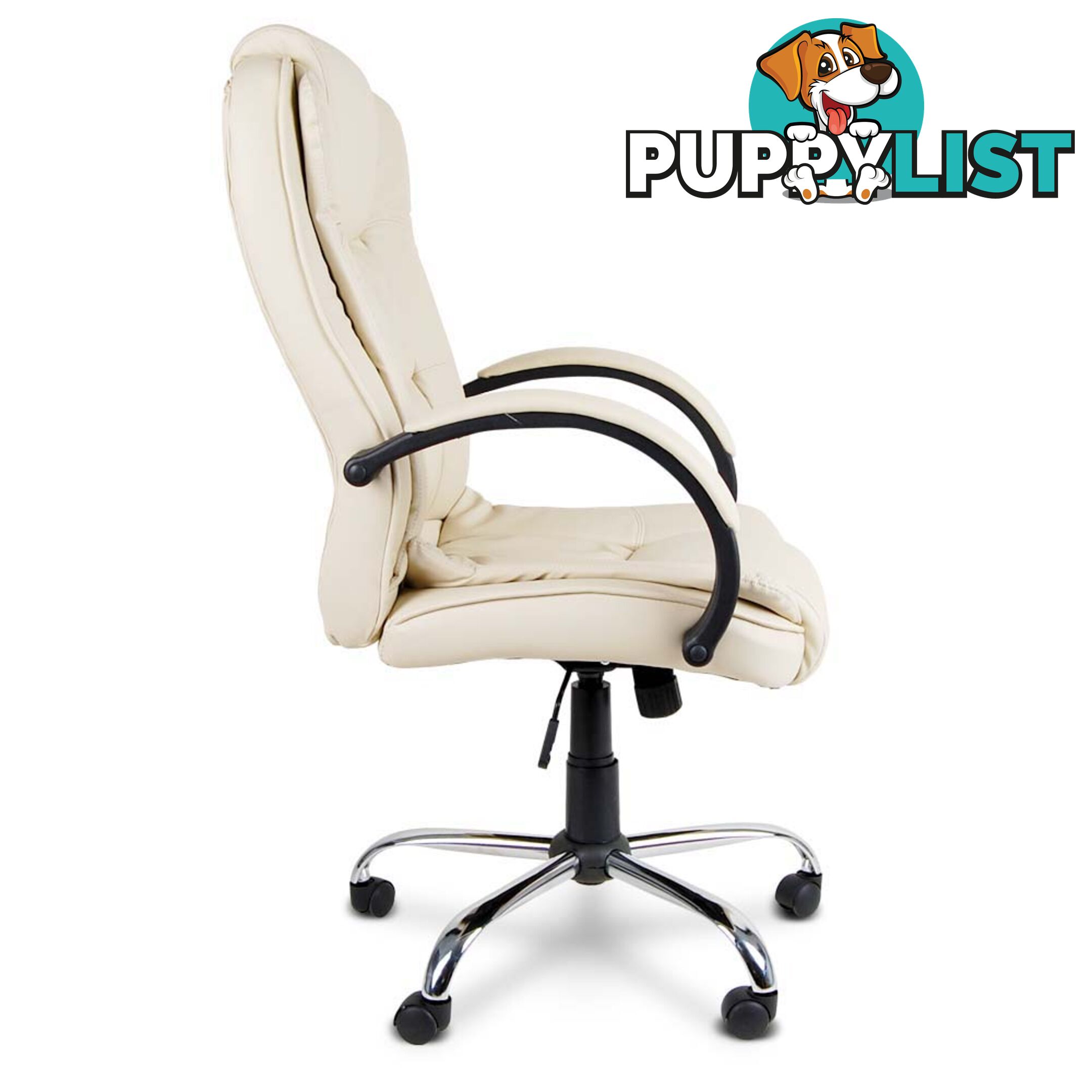 Executive PU Leather Office Computer Chair Beige