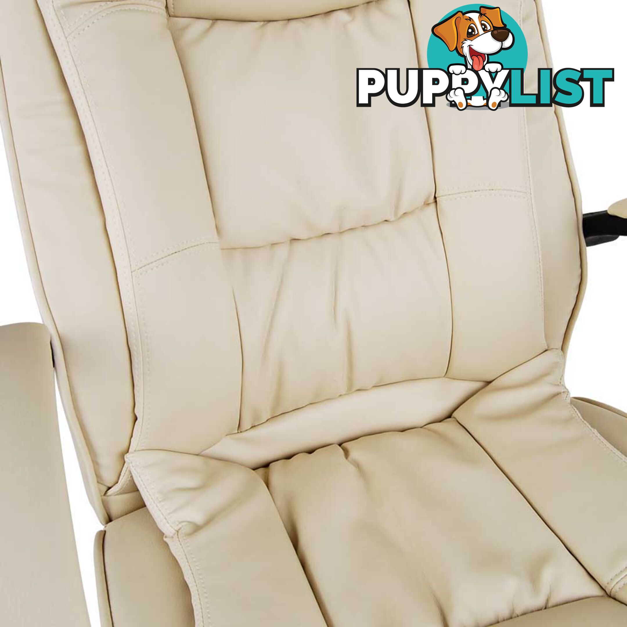 Executive PU Leather Office Computer Chair Beige