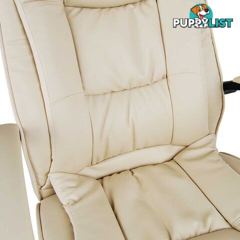 Executive PU Leather Office Computer Chair Beige