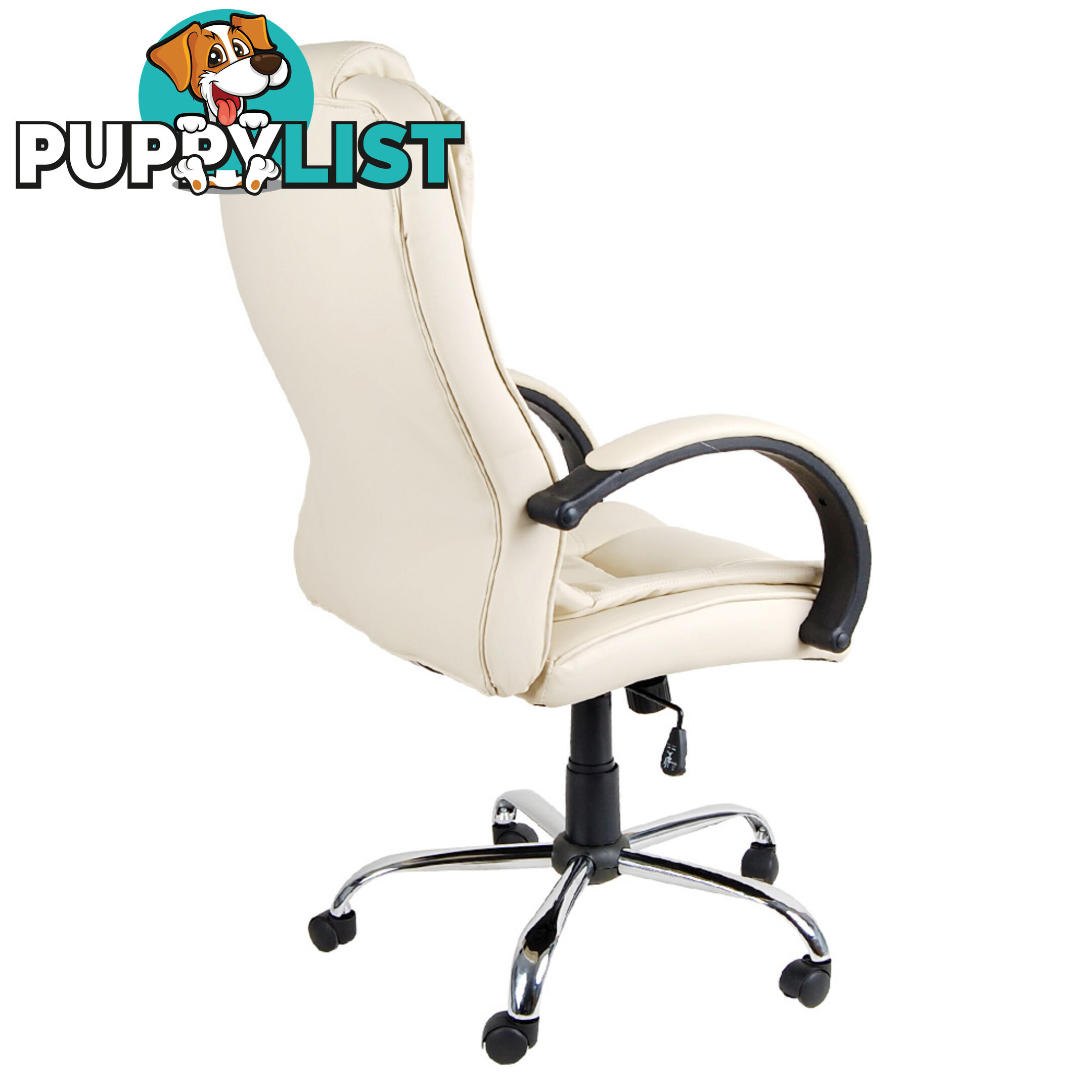 Executive PU Leather Office Computer Chair Beige