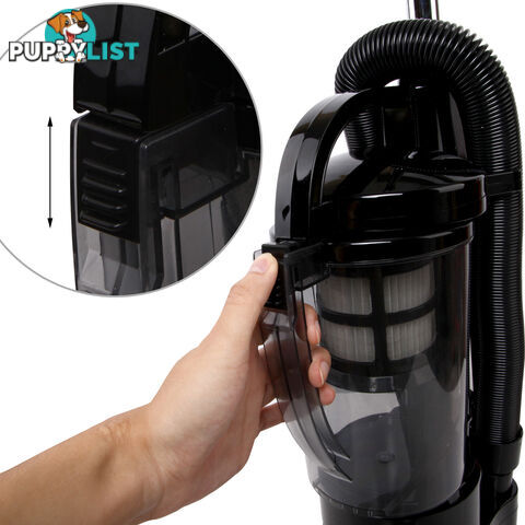 Upright Cyclonic Vacuum Cleaner Bagless HEPA Filter Black