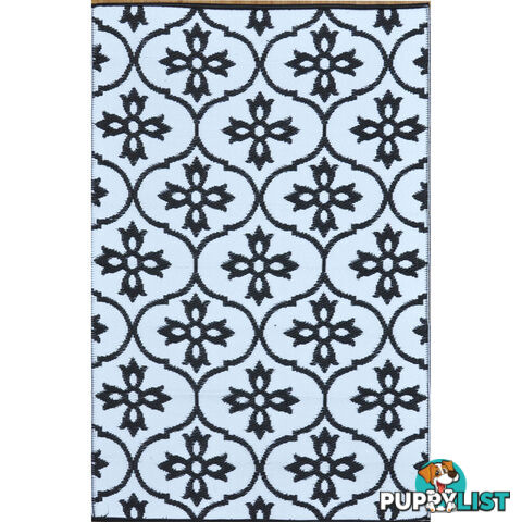 Moroccan Tile Reversable Rug Black & White 120x180cm